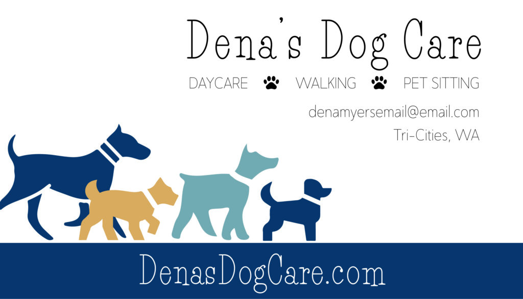 Dena's Dog Care business card | designed by A&M Digital Design