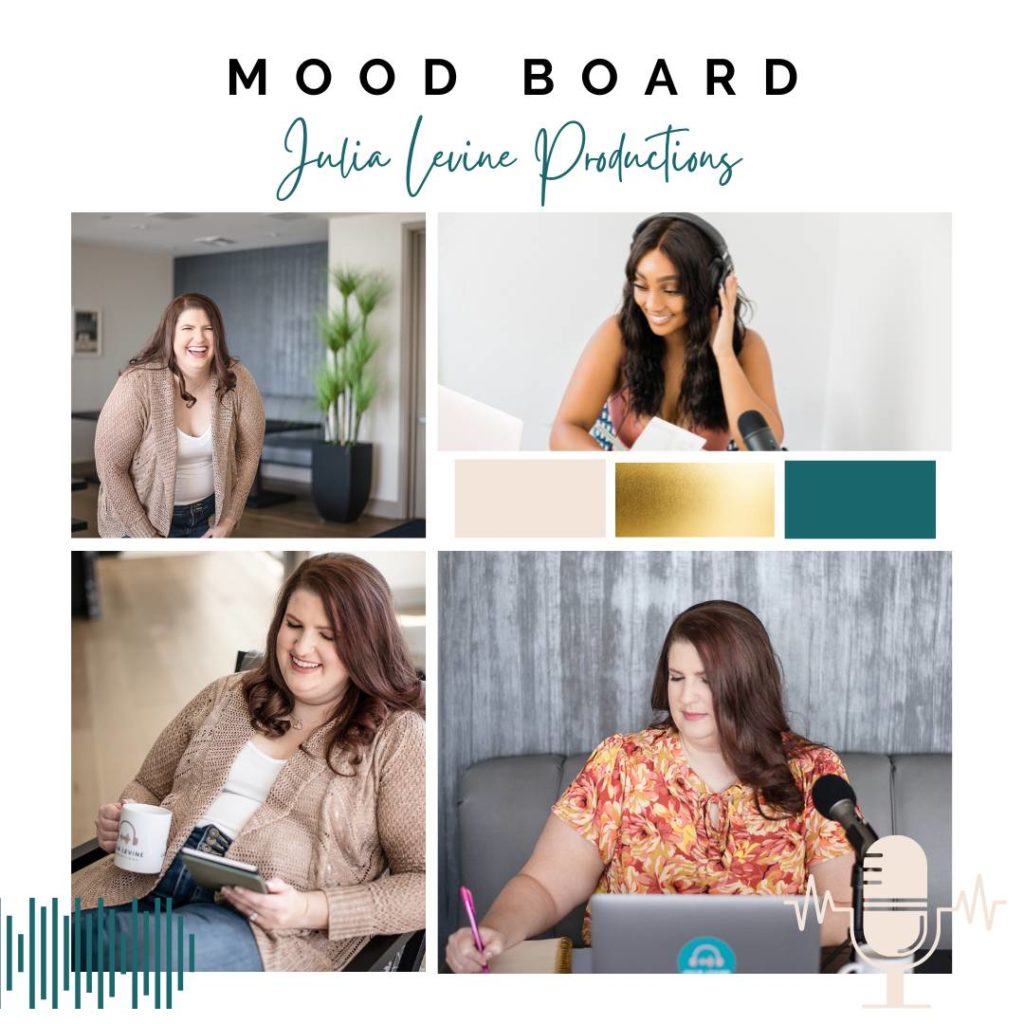 The podcast Teacher's New Brand Mood Board created by Austin and Monica